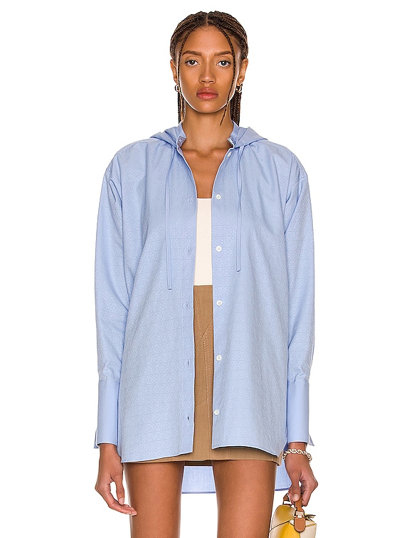 Anagram Jacquard Fleece Jacket in Blue - Loewe