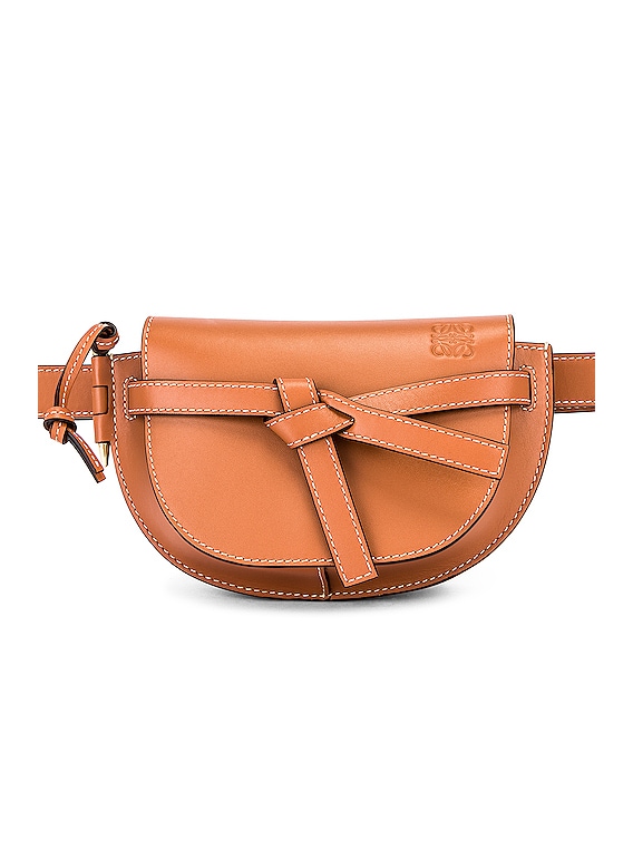 Loewe Mini Gate Bum Bag in Tan | FWRD