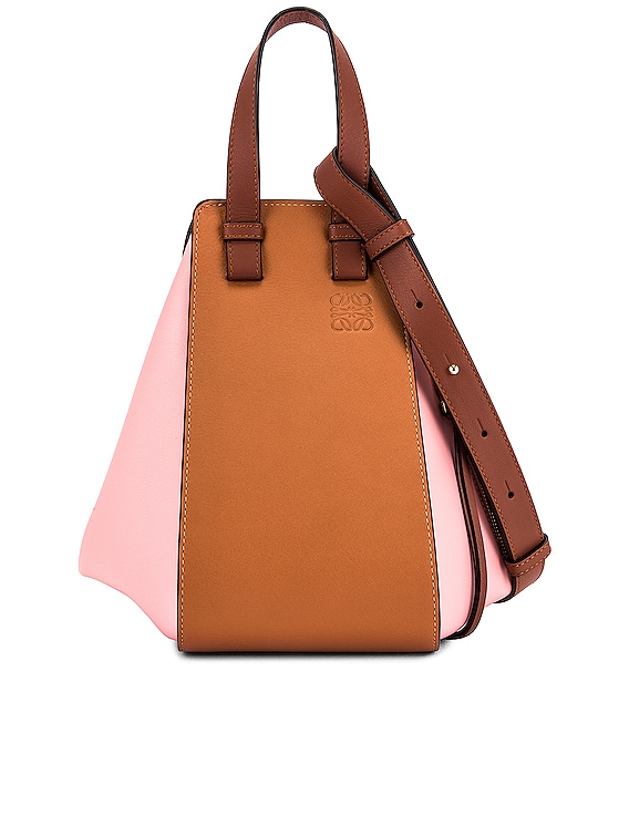 Loewe Small Gate Bag Smooth Calfskin in Tan/Pink