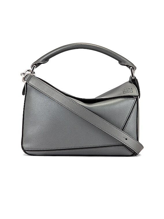 Loewe Puzzle Small Bag in Gunmetal FWRD