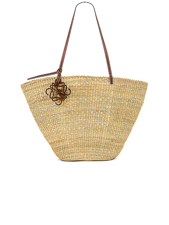 Loewe Shell Basket Bag in Natural & Pecan | FWRD