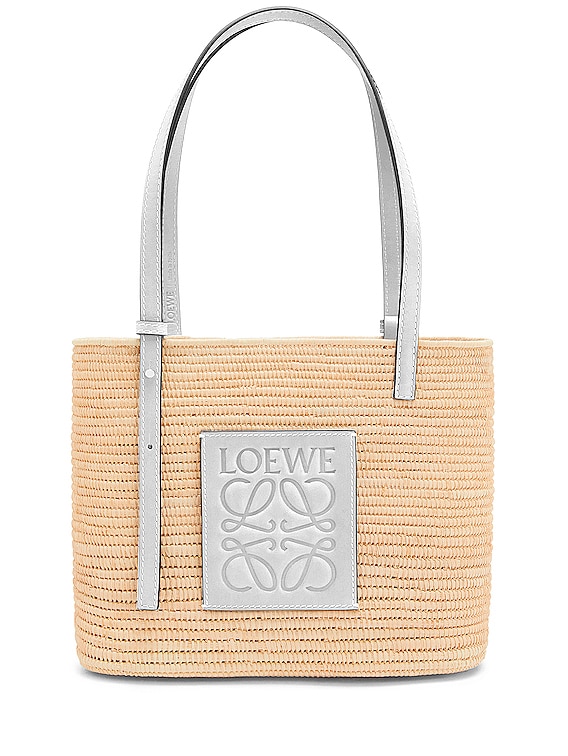 Loewe Mini Square Raffia Basket Bag