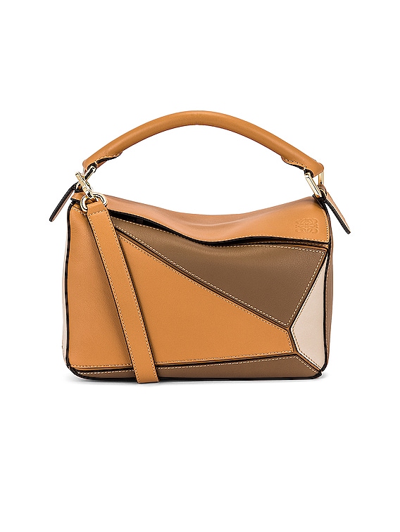 Loewe Puzzle bag small desert/black