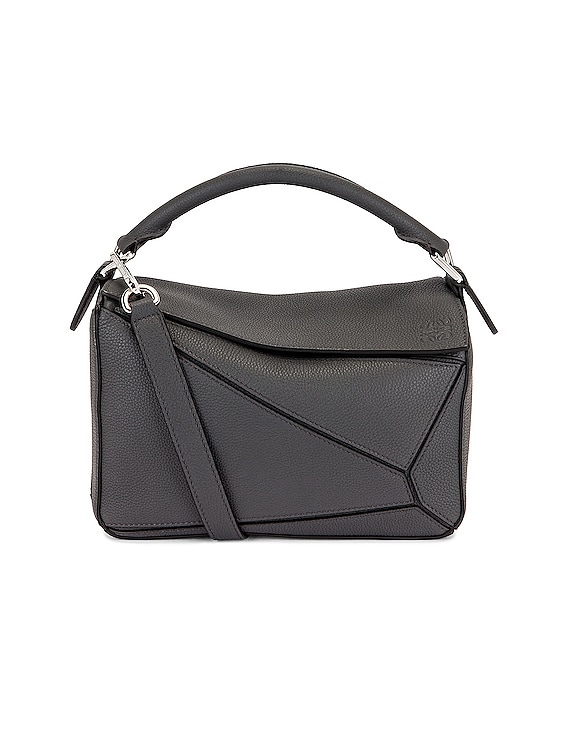 Loewe Luxury Puzzle Bag In Soft Grained Calfskin in Black for Men