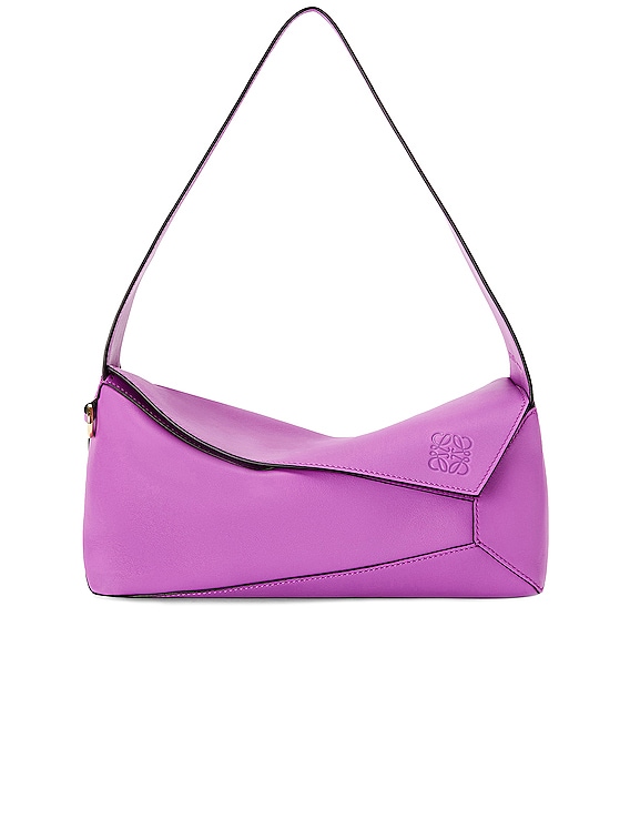 LOEWE Puzzle Hobo Bag in Nappa Calfskin Bright Purple in Calfskin