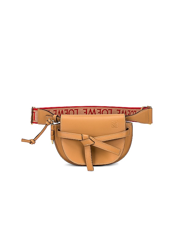 Loewe Gate Dual Small Leather and Jacquard Shoulder Bag