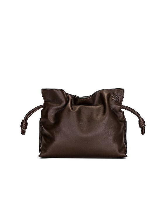 Small Puzzle bag in classic calfskin Chocolate/Burgundy - LOEWE