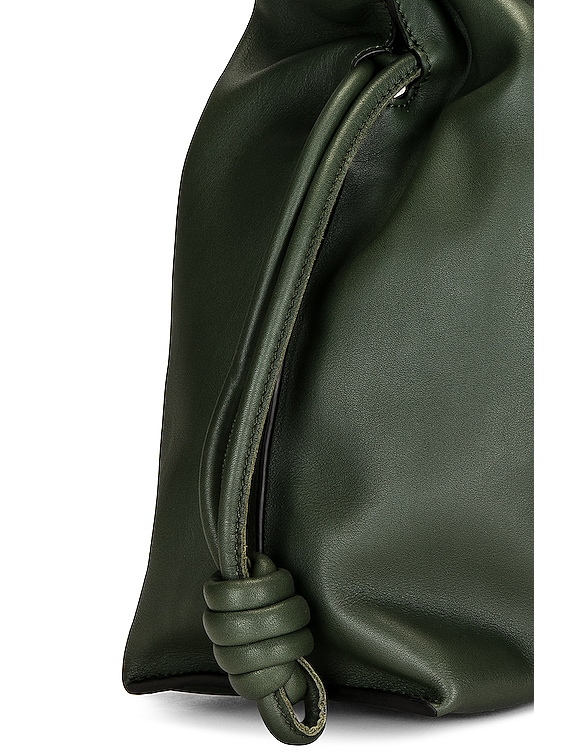 【関税&送料込】Loewe Khaki Nappa Leather Large Flamenco Sho Loewe - Flamenco Vintage Khaki Leather Large Clutch