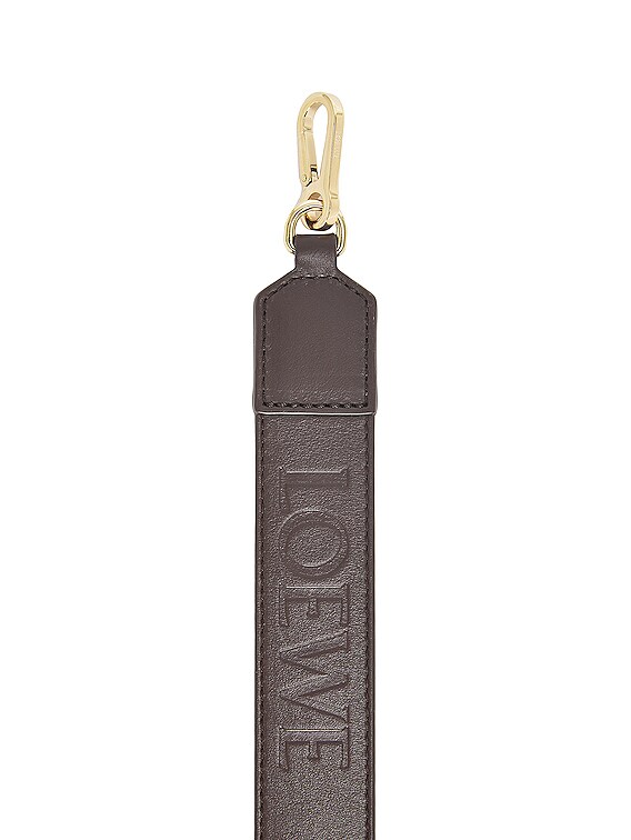 Loewe Anagram Solid Strap in Dark Chocolate | FWRD