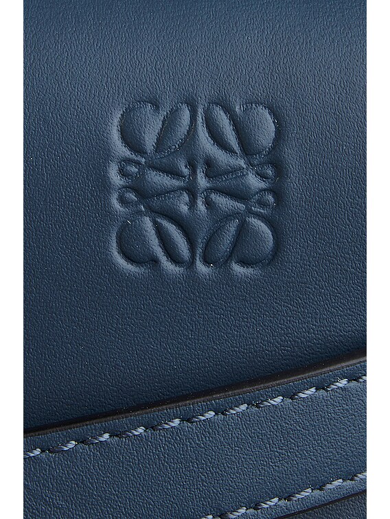 【LOEWE直営】セール！デュアル ゲート ONYX BLUE LOEWE Calfskin Jacquard Small Gate Dual Bag Onyx Blue
