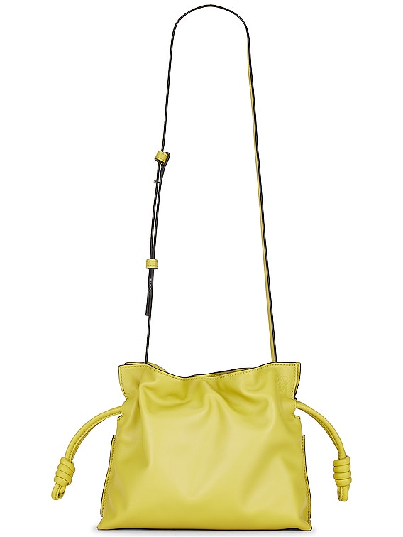 Loewe Flamenco Clutch Mini Bag in Lime Yellow | FWRD