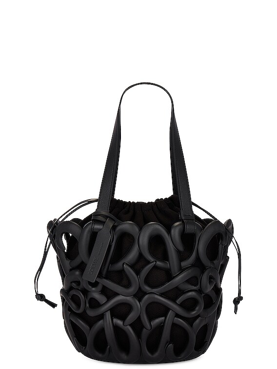 Inflated Anagram mini leather tote