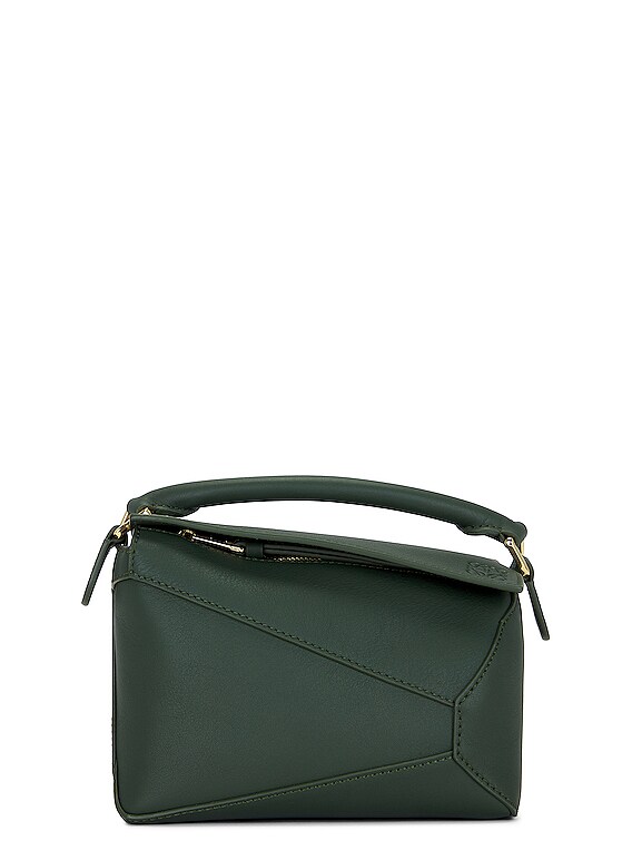 Loewe Puzzle Edge Mini Bag in Bottle Green FWRD