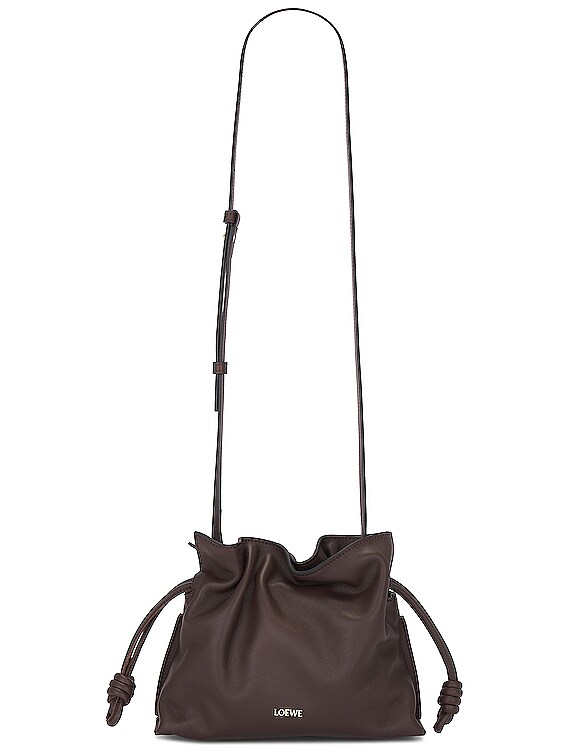 Loewe Flamenco Mini Clutch in Chocolate | FWRD