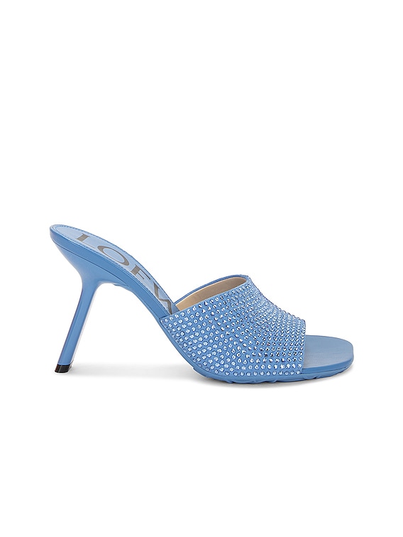 【関税&送料込】Loewe Silver Leather Petal Mules Toy mule in laminated lambskin Silver - LOEWE