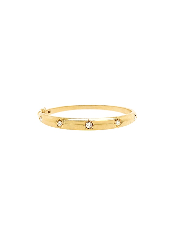 Carbon & Hyde 14K Yellow Gold Diamond Bangle