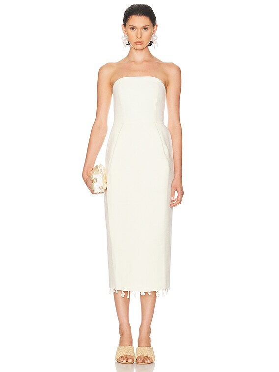 oscar midi dress white Oscar Midi Dress White