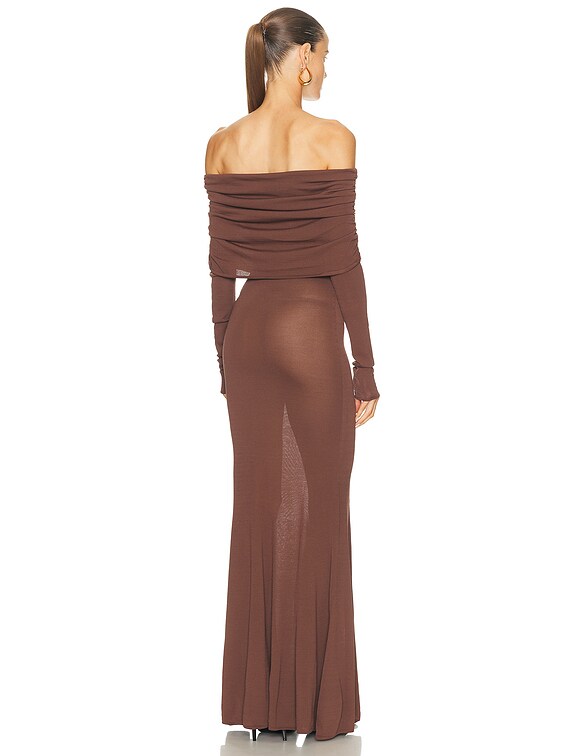 brown maxi knit dress Long Sweater Dress Light Brown