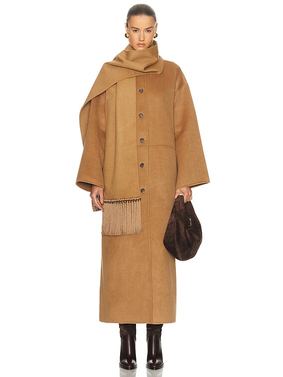 LPA Isabel Maxi Coat in Camel | FWRD
