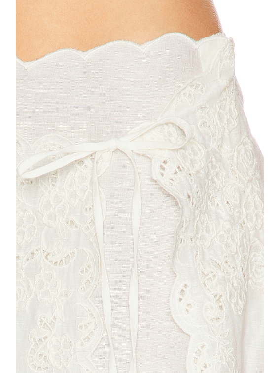 LPA Ophelia Midi Skirt in Ivory | FWRD