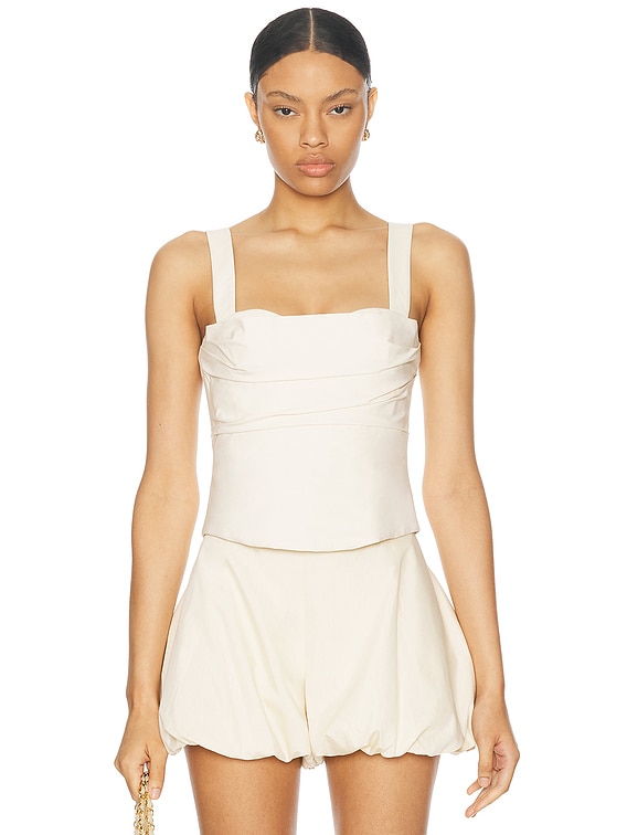 LPA Roselle Corset Top in Ivory | FWRD