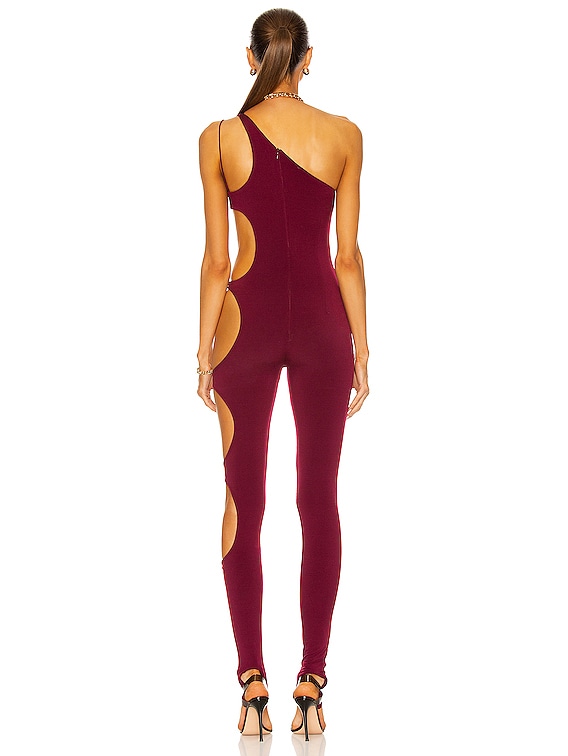 One-shoulder jumpsuit with cutout on the chest – Vtiha