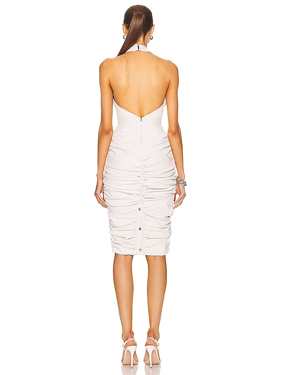 chinese dress ladies UP TO NO GOOD SLEEVELESS FAUX LEATHER MIDI DRESS – AKIRA main image 1