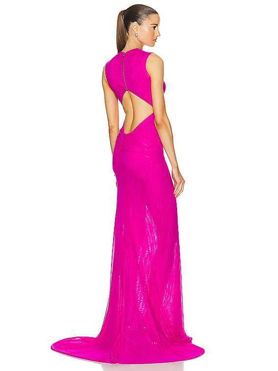 Sleeveless Criss Cross Draping Gown