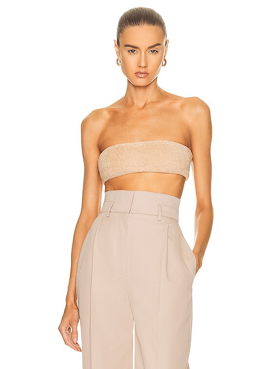 Terry Strapless Bustier Top