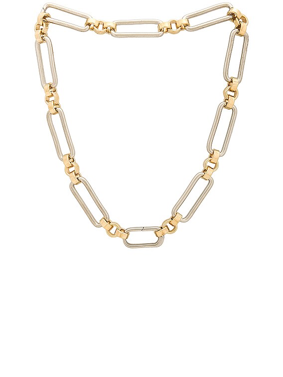 Laura Lombardi シルバー＆ゴールド Two Tone Stanza ネックレス Two Tone Stanza Bracelet – lauralombardi