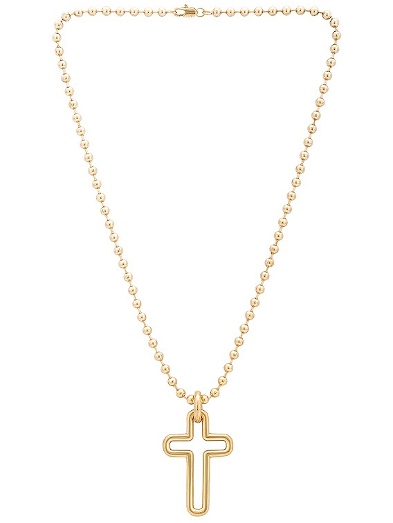 Gold Mini Teresa 14kt gold-plated ball-chain necklace | Laura Lombardi |  MATCHES UK
