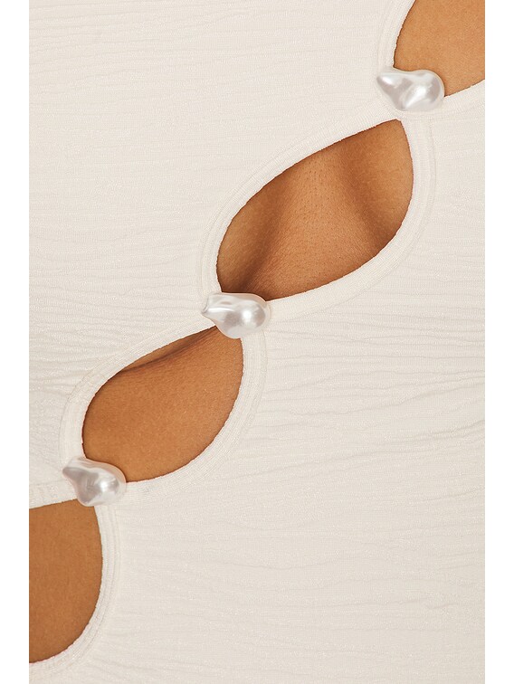 La Porte Nixy One Piece Swimsuit in Cloud | FWRD La Porte Nixy One Piece Swimsuit in Cloud | FWRD