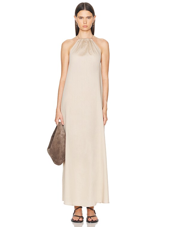 yoko halter maxi dress LESET in Ecru Leset yoko