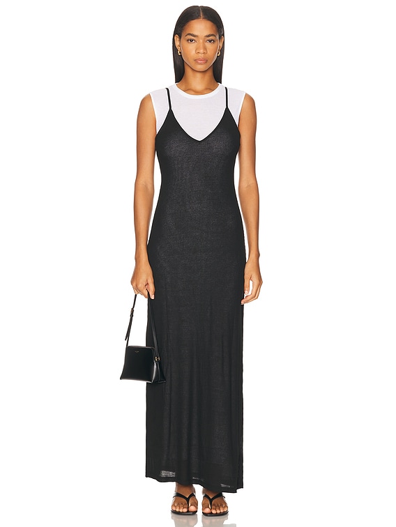 Rozzi V Neck Muscle Maxi Dress