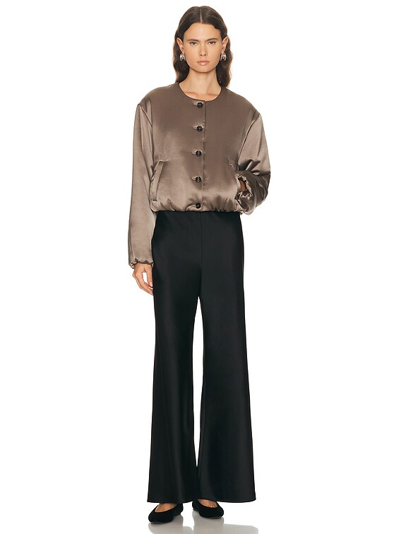 LESET Barb Bomber Jacket in Taupe | FWRD