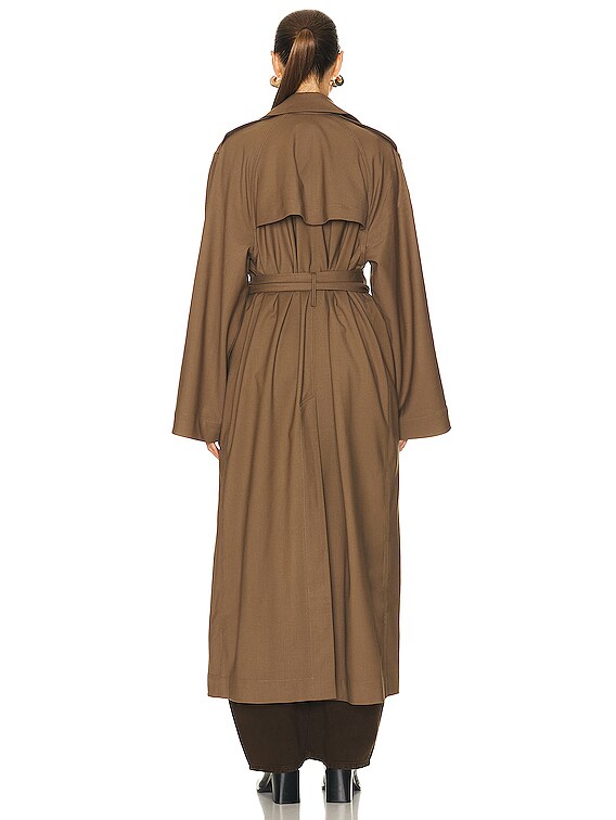 LESET Jane Trench Coat in Soil | FWRD