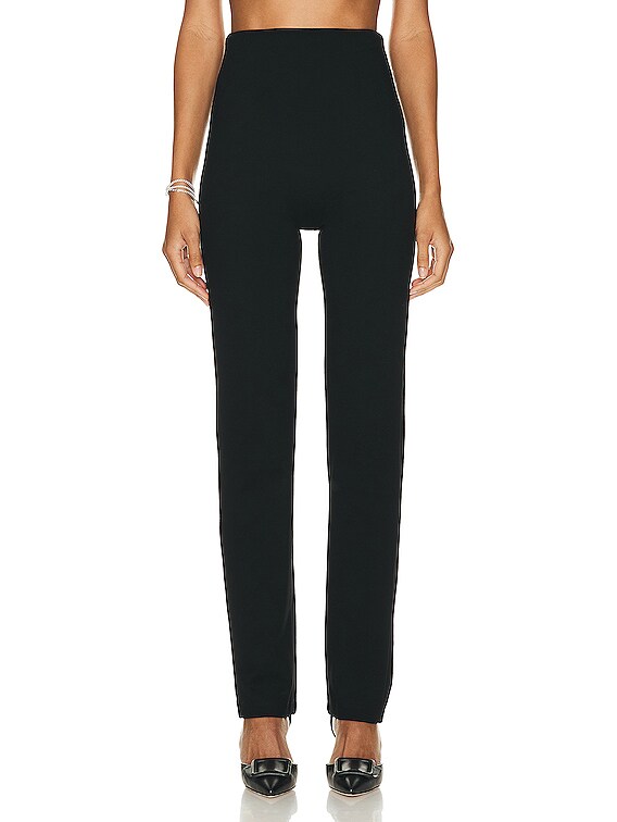 Leset Rio High-waisted Straight Trousers In Black
