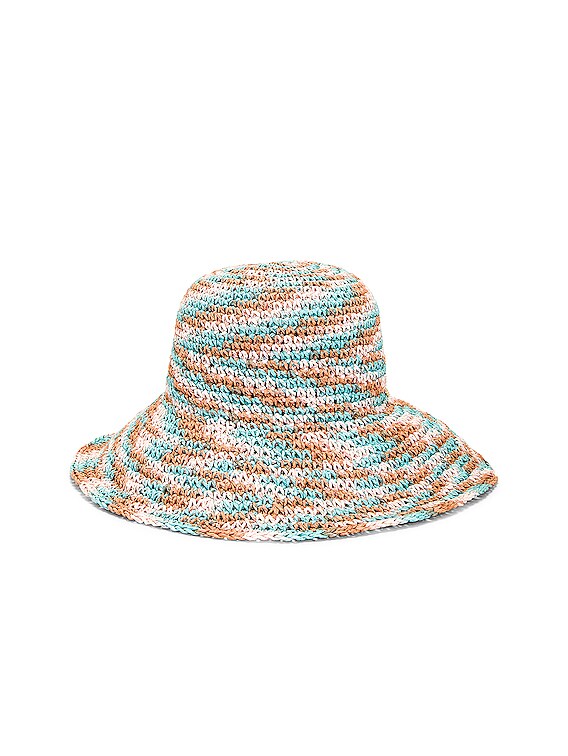 Lele Sadoughi Raffia Swirl Bucket Hat in Air | FWRD display picture 2