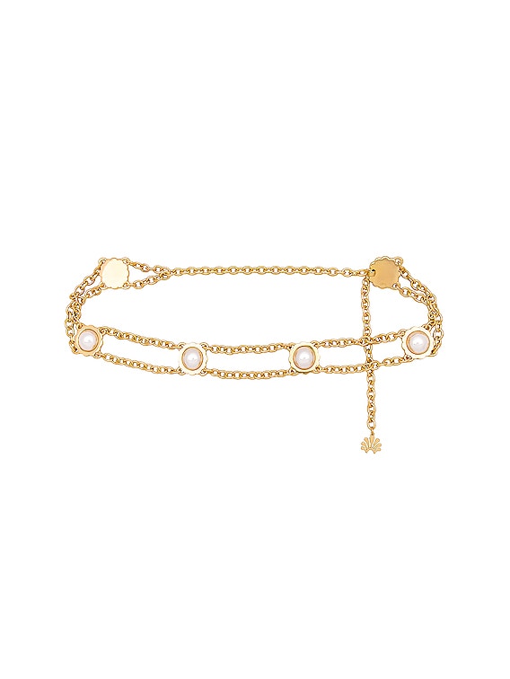 Lele Sadoughi Scalloped Coin Double Chain Belt Lele Sadoughi Scalloped Coin Double Chain Belt | Anthropologie main image 3