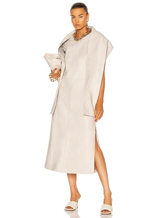 Loulou de Saison Lebuan Leather Dress in Ivory | FWRD Loulou de Saison Lebuan Leather Dress in Ivory | FWRD