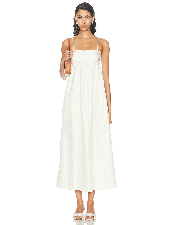 ワンピース Loulou Studio SS25 Dresses (AISALA RICE IVORY) Loulou Studio Midi Dress Daroca Cashmere Wool Ivory Size XS