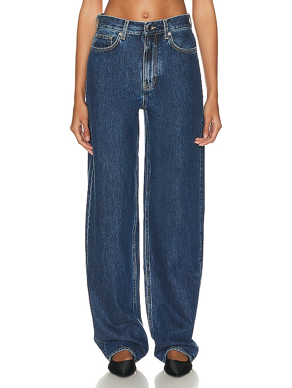 Loulou de Saison Samur Denim Pant in Washed Blue | FWRD
