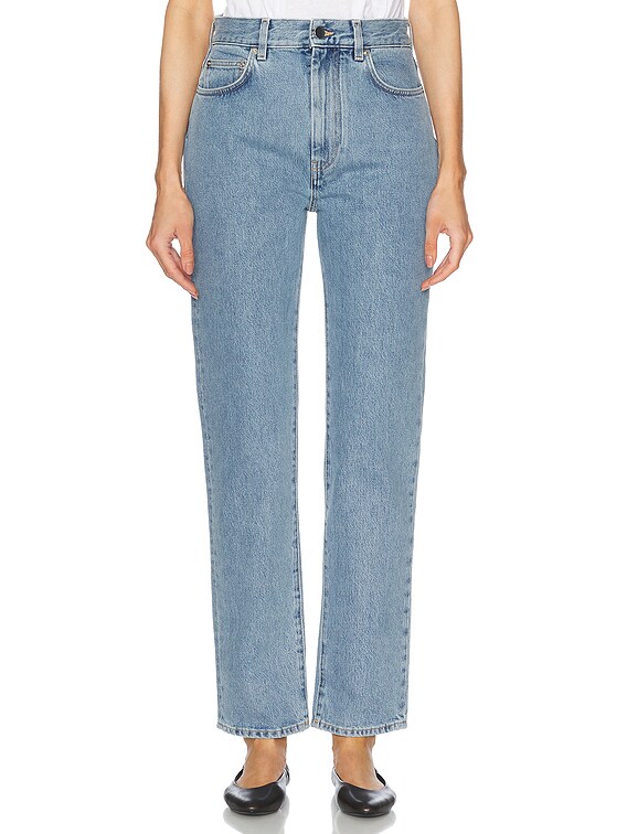 Loulou de Saison Wular Straight Leg Jeans in Washed Light Loulou de Saison Wular Straight Leg Jeans in Washed Light