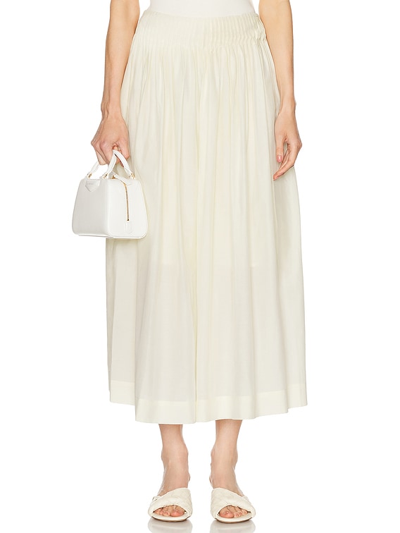 スカート Loulou Studio Skirts Loulou Studio Artemis Long Skirt With Gathers in Ivory | FWRD