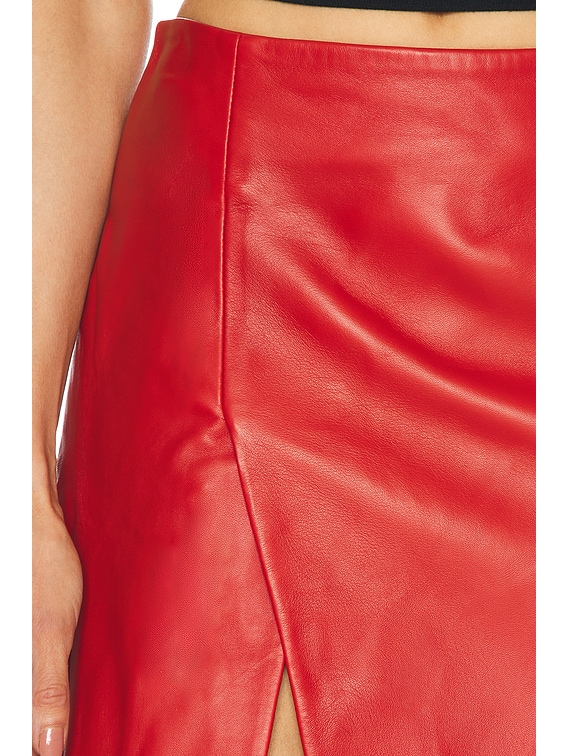 Loulou de Saison Ekare Skirt in Tomato | FWRD Loulou de Saison Ekare Skirt in Tomato | FWRD