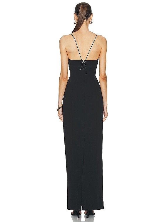 Ludovic de Saint Sernin Cleavage Long Dress in Black | FWRD