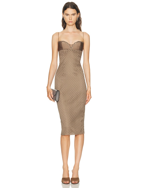 chinese dress ladies Khaki Beaded Lace Prom Dresses Extra Long Sleeve Sheath Evening Dress 22094 Khaki / US6 main image 0