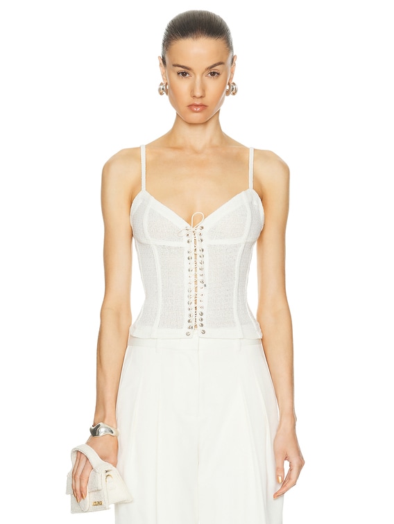 ELLACCI Women's Mesh Lace Flower Bustier Crop Top Sexy