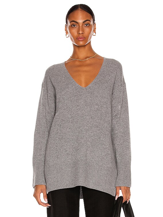 Lisa Yang Cashmere Victoria Sweater in Grey | FWRD