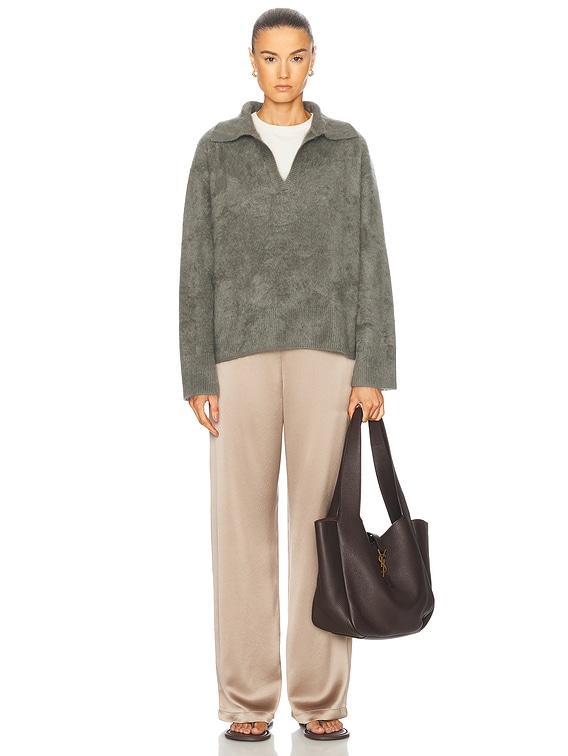 Lisa Yang Kerry Sweater in Fern Brushed | FWRD
